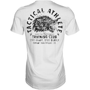 Combat Iron Tactical Athlete Training Club Wolf Edition Men’s Graphic Short Sleeve T-Shirt - Athletic FIt Tees Men
