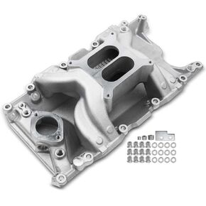 A-Premium Engine Aluminum Dual Plane Intake Manifold Compatible with Chrysler LA, Magnum, 318 340 360 8Cyl 5.2 5.9L, fits for Chrysler, Dodge, Plymouth & More Vehicles - 1967-2003, 1500-6500 RPM