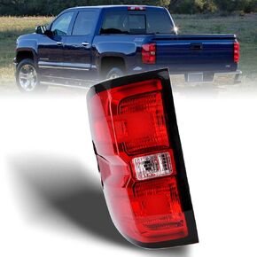 مجموعة مصابيح الذيل بنمط المصنع من Nakuuly متوافقة مع 2016-2019 Chevy Silverado 1500 2500 HD GMC Sierra 3500 HD مصابيح الفرامل الخلفية للجانب الأيسر للسائق والسرج