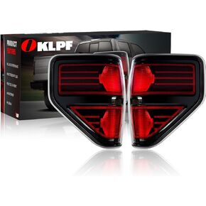مصباح خلفي للفرامل OKLPF متوافق مع 2009 2010 2011 2012 2013 2014 Ford F-150، استبدال مجموعة الضوء الخلفي الأحمر ضوء الذيل الأحمر المدخن (جانب السائق الأيسر)