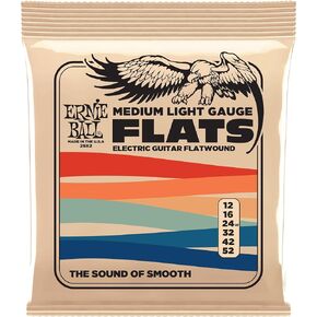 Light Stainless Steel Flatwound Electric Guitar Strings - 11-50 Gauge