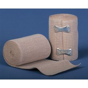 Medline Soft-Wrap Elastic Bandages, Nonsterile, 4" x 5 yd., with Clips - Premium Support for Injury and Sprain Management, 10 Count