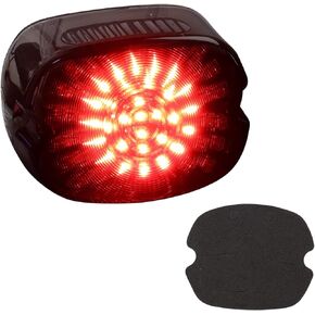 MotoParAcc Smoked Motorcycle LED Brake Taillights, Integrated Turn Signals Tail Lights for Harley Dyna Low Rider S Sportster Road King Fatboy XL1200 Low 1200R FXDLI