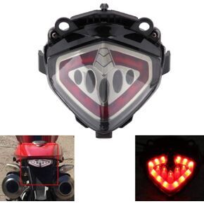 MZS Motorcycle Tail Light, LED Turn Signal Integrated Brake Taillight Low Profile Smoke Compatible with Sportster Softail Dyna Road King Electra Glide Street Bob Fatboy Touring Super