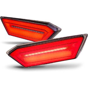 TRUE MODS LED Brake Tail Light for Polaris RZR S1000 S900 2014-2019; 2022 Trail S 900 S 1000 Ultimate Rear Taillight Replacement 2412341 2412342 [DOT-Rated] [Diffuser Design] - Smoked