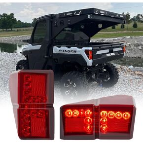 LitMiRaCle UTV Tail Lights for Ranger 1000 XP, LED Rear Brake Stop Taillights for Polaris Ranger 1000 XP / 1000 / Crew /2018-2022, 2PCS, Replace OEM # 2413766, Smoke