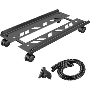 Large Pc Stand, Adjustable Metal Computer Tower Stand for Most Desktop Towers, Heavy-Duty Mobile CPU Stand,Desktop Stand with Rolling Caster Wheels Fits Most PC Gaming Desk Office