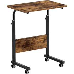 SogesHome 23.6inches Adjustable Mobile Bed Table Portable Laptop Computer Stand Desks Cart Tray, Black