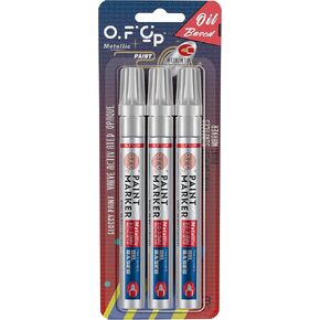 قلم تحديد طلاء دائم قائم على الزيت من OFC-P، قلم تحديد سريع الجفاف ومقاوم للماء ذو ​​طرف متوسط ​​للمعادن، طلاء الصخور، الخشب، القماش، البلاستيك، القماش، الأكواب، أخضر، عبوة من 3 قطع in Kuwait