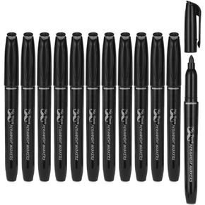 Mr. Pen- 12 Pack Set, Fine Tip, Permanent Markers Black Colors