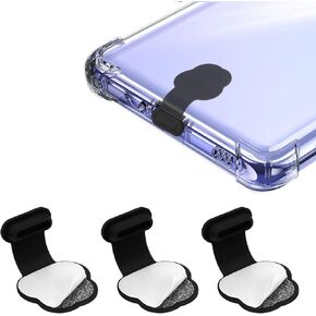 3Packs USB C Dust Plug, for Phone USB Type C Port Silicone Dust Cover Cap Protect Charging Port from Dust and Moist (Cloud)