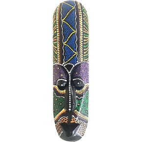 OMA African Mask Lucky In Love Aboriginal Style Hand Painted Wooden Mask Wall Hanging Decor