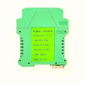 Analog Signal Isolator Transmitter Splitter DC Galvanic Separation Analog Signal Splitter Current Voltage Transmitter DIN Rail Mount (4-20ma 1 in 2 Out)