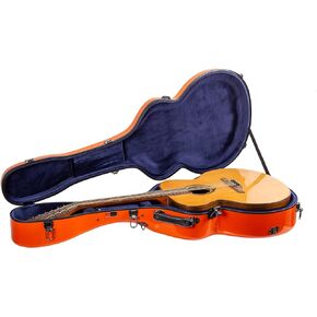 Crossrock Deluxe Fiberglass fits for Classical Guitar Case, 4/4 Full Size-Black (CRF2021CBK)