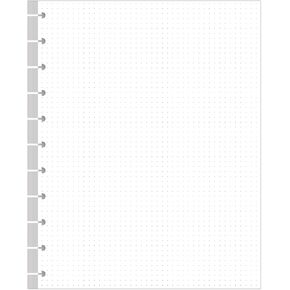 A4 TUL Discbound Dotted Refill Paper, 11-Disc Dot Grid Filler Paper, 100Sheets / 200Pages Loose-Leaf Paper, 100gsm White Paper, 8.5'' x 11''