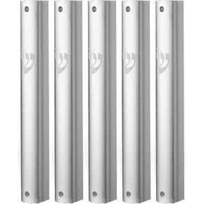 MEZUZAH CASE Holder Aluminum Tight and Strong Waterproof Rubber Cork Silver Engraved shin 14 cm for 10 and 12 cm Scroll 5 Pack (Silver, 12)