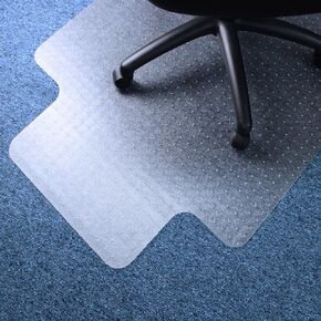 Marvelux Office Chair Mat for Hardwood Floors 35.5" x 47" Clear Hard Floor Protector Mat for Under Desks, Rectangular with Lip, PVC Floor Mat for Computer Desk Chairs