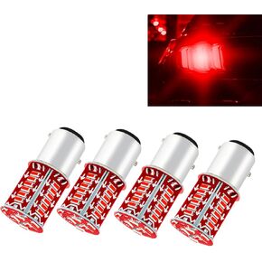 4Pcs 1157 LED Bulb, 12V-24V Super Bright Low Power 7528 2357 2057 BAY15D Tail Light Replacement for Brake Light Bulb, Turn Signal Light, Reverse Lights (Red) in Kuwait