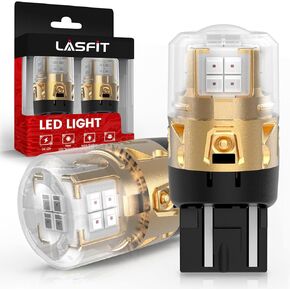 LASFIT L2 7440 7443 LED Bulbs Red Brake Light Bulb Tail Lights, 2024 Upgraded 500% Brighter T20 7441 7444 W21W LED Lamps with Projector Lens Replacement for Tail lights Stop Lights, 2pcs