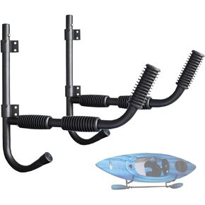 80LBS Kayak Wall Hanger Wall Mount Kayak Storage Rack Swivel Rack Design Help You to Save The Garage Space - Extends 17" from Wall Suitable for Any Sized Kayaks,Canoes Boat