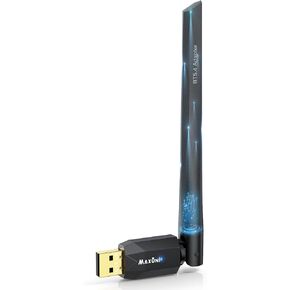 Bluetooth Adapter for PC 5.4 2024, Maxuni USB Bluetooth Dongle 5.4 EDR Adapter for Laptop Keyboard Mouse Headsets Speakers, Long Range Bluetooth Supports Windows 11/10/8.1(Plug and Play)