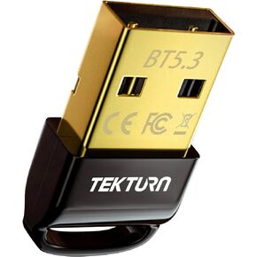 TEKTURN USB Bluetooth 5.3 Adapter: Plug-and-Play, Nano Design, EDR & BLE, Compatible with Windows 11/10/8.1/7, Desktop, Laptop, Supports Headphones, Keyboard, Mouse, Speakers, Printer