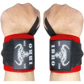 IBRO Weightlifting Wrist Wraps,18" or 24" Premium Wrist Support, Avoid Injury, Best Wrap for Powerlifting, Weightlifting, Gym Workouts, Strength Training, Cross Training for Men & Women