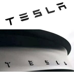 شعار GAPPORE ثلاثي الأبعاد للباب الخلفي مع إدراج لاصق 3M لشعارات حروف الباب الخلفي لطراز Tesla 3/S/X (أسود غير لامع)، TSL in Kuwait