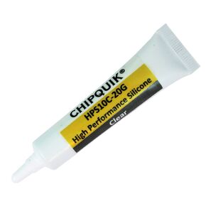 (Qty 2) Chip Quik HPS10C-20G High Performance Silicone 100% RTV Silicone (Clear) 20g (0.7oz) Squeeze Tube