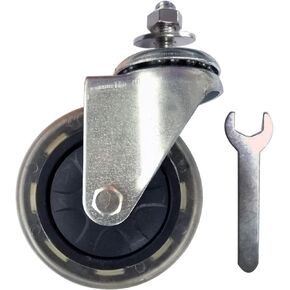 4'' Quiet Rubber Wheel Replacement for Hoverboard Seat Attachment (Single Bolt Type) (4'')
