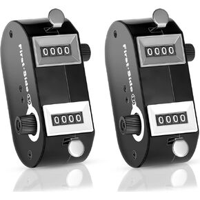 Flutesan 2 Pieces Black Dual Pitch Counter Tally Click Counter Score Tracker Digital Counter Umpire Baseball Pitch Counter Clicker Handheld Pocket Score Keeper to Avoid Violating League Rules