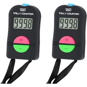 Pack of 2 Pieces, Digital Hand Tally Counter Small Golf Sports Counter, Electronic Add/Subtract Manual Clicker