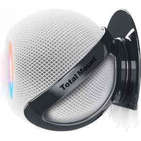 TotalMount Compatible with HomePod Mini – Hole-Free Design Eliminates The Need to Drill Holes in Your Wall (Premium Black – Hole-Free Mount)