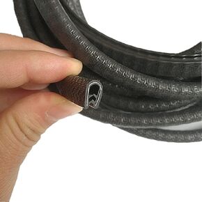 Edge Trim Black Small Fits Edge 1/16 to 1/8 Inch Flexible PVC Edge Protector for Sharp/Rough Surfaces, Easy to Install (10 Feet(3 Meter))