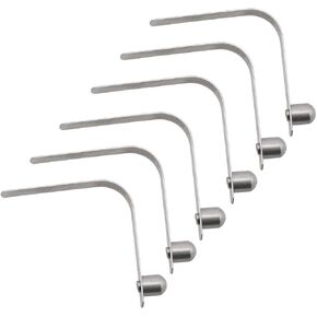 ZRM&E 6pcs 8mm Single Bead Solid Riveting 304 Stainless Steel V-shaped Spring Clips Canoe Paddle Spring Clip Telescopic Folding Tube Hole Positioning Leaf Spring