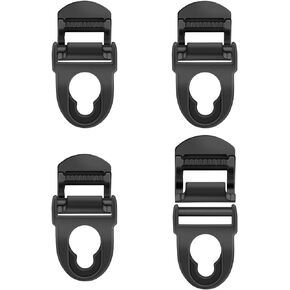 Canoe Seat Repair Kit - Seat Clips and Hooks. Suitable for Lifetime Emotion Pack (4 Sets in Black)
