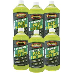 TSI Supercool 27897-6CP Universal Synthetic PAG Oil with U/V Dye, 1 quart, 6 Pack