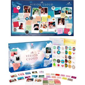Vision Board Kit for Women – Manifestation Supplies - 1 Dream Board - 100 Pictures - 60 Affirmation Cards - 40 Stickers - Mounting Putty - & Self-Adhesive Strips – Adult Mood Board