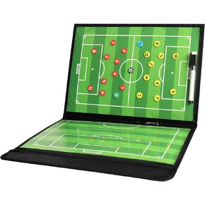 HIGHRAZON Soccer Coaching Board, Magnetic Soccer Clipboard for Coaches, Foldable Board with Dry Erase Marker