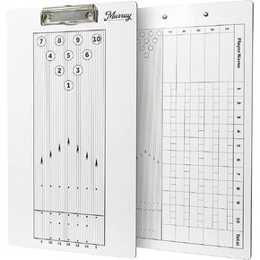 Murray Sporting Goods Bowling Dry Erase Coaches Clipboard | Double-Sided Bowling Clipboard Dry Erase White Board | Bowling Gift for Coach