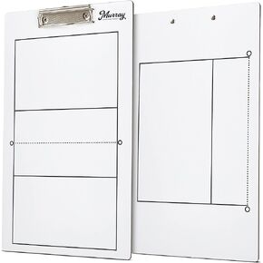Murray Sporting Goods Volleyball Dry Erase Coaches Clipboard | Double-Sided Volleyball Court Clipboard Dry Erase White Board | Volleyball Gift for Coach