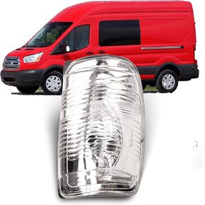Side Mirror Indicator Light Cover,Arm Mirror Turn Signal Light Lens, Clern Right Left Side Fit Ford Transit T150 250 350 2015-2021