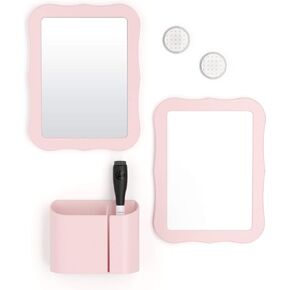 U Brands Locker Accessories Kit, Back to School Essentials, Blush, 6-Piece, Includes Whiteboard, Mirror, and Organizing Supplies