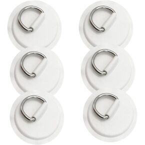 6 Pieces Stainless Steel D Rings Patch for Inflatable Boat, Sup D-Ring Patch,Kayak D Ring Patch,Dring Patch for Canoe Raft Dinghy Kayak Surfboard Paddle Board