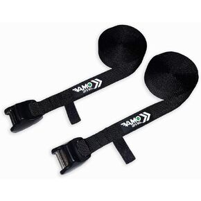 Vamo Premium 'No Scratch' Silicone Buckle Surf or SUP 15' Tie Down Straps for Surfboards, Paddle Boards, Kayaks and Canoes (Two Pack)