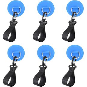 Mgoodoo Stainless Steel D-Ring Patch, 6 Pairs of Paddle Clips and D-Ring PVC Patches, NO Glue Included