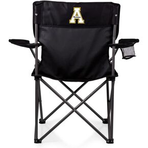 PICNIC TIME NCAA PTZ Camp Chair, Picnic Chair, Beach Chair with Carrying Bag, (Black)