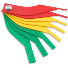 Jiozermi 8-in-1 Brake Lining Thickness Gauge, Durable Steel Car Brake Pad Measure Ruler Tool Feeler Lining Thickness Gauge