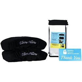 Elbow Pillow --- Jumbo Memory Foam Arm Rest Office Chair Arm Computer Pads - Universal Cushion Covers for Armrest and Elbow Relief (2 Pad Set)