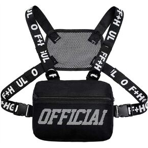 Chest Pack Utility Chest Bag for Men Running Backpack Vest Lightweight Chest Pouch Phone Holder for Workouts Running Hiking